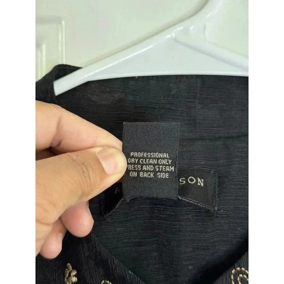 ANNE CARSON Women's 70% Silk Artsy Embroidered Floral Beaded Jacket Cardigan 2X - Picture 5 of 11